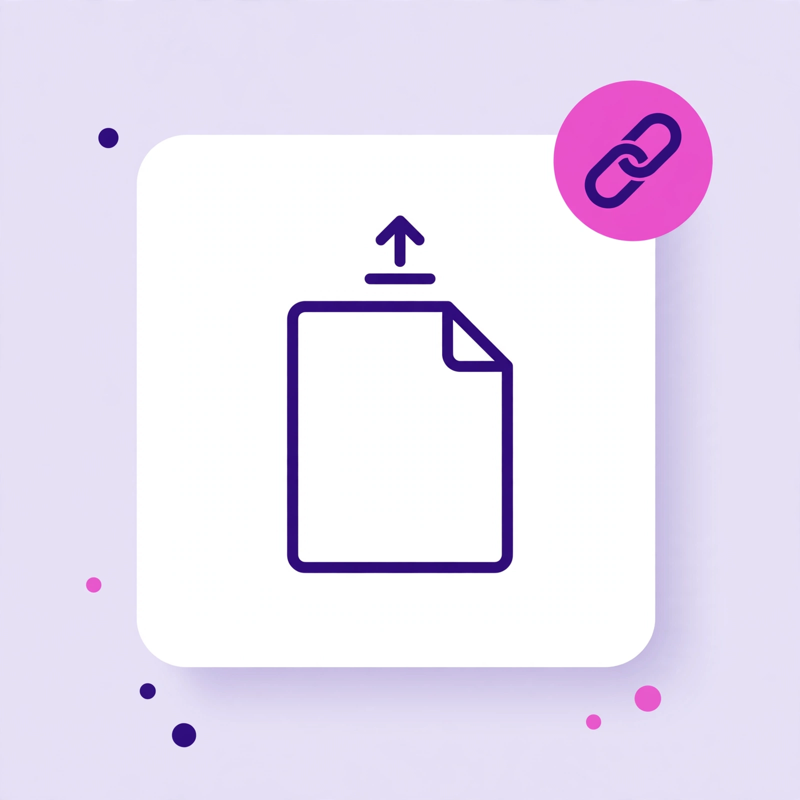 PDF sharing backlinks illustration: a branded document uploaded to a document-sharing platform