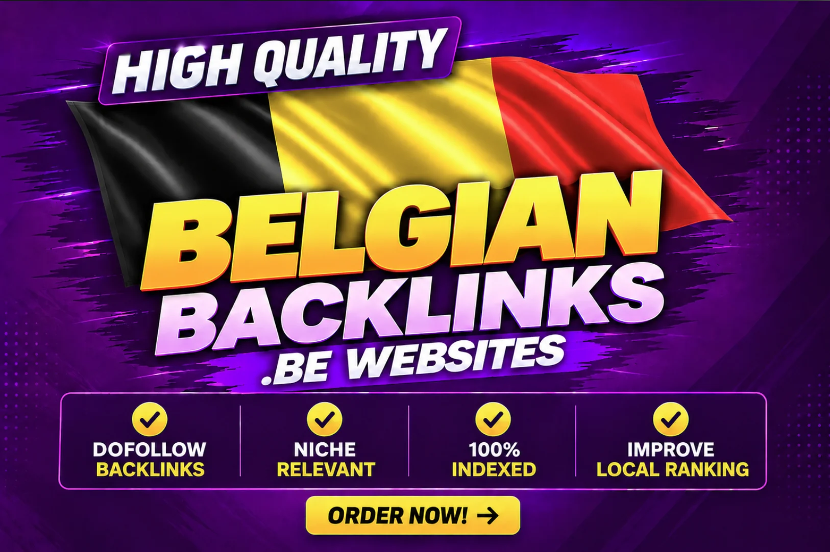Belgian backlinks from .BE websites: dofollow backlinks, niche relevant, 100 percent indexed, improve local ranking