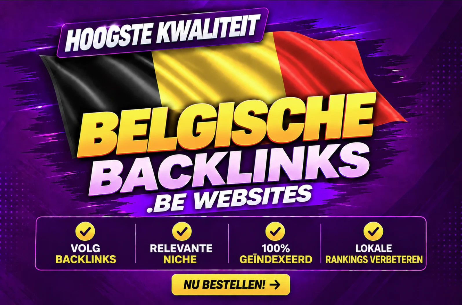 Belgische backlinks van .BE websites: volg backlinks, relevante niche, 100 procent geïndexeerd, lokale rankings verbeteren