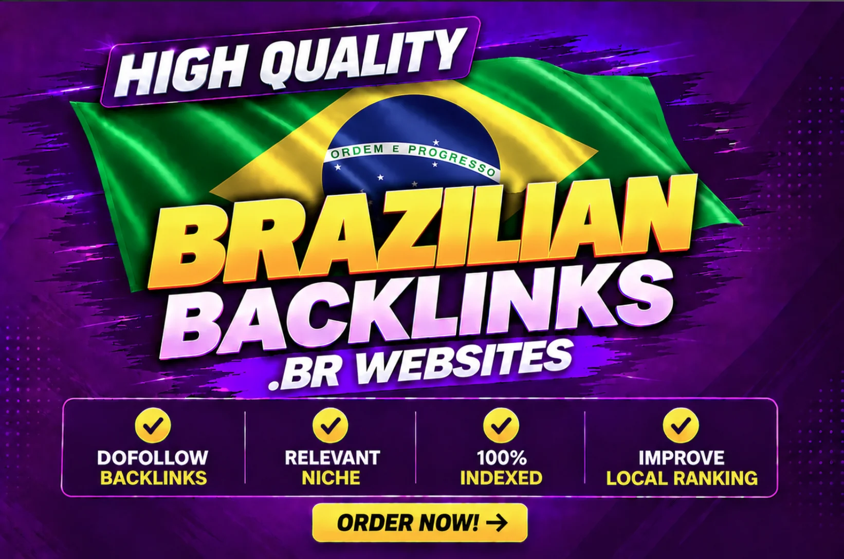 Brazilian backlinks from .BR websites: dofollow backlinks, niche relevant, 100 percent indexed, improve local ranking