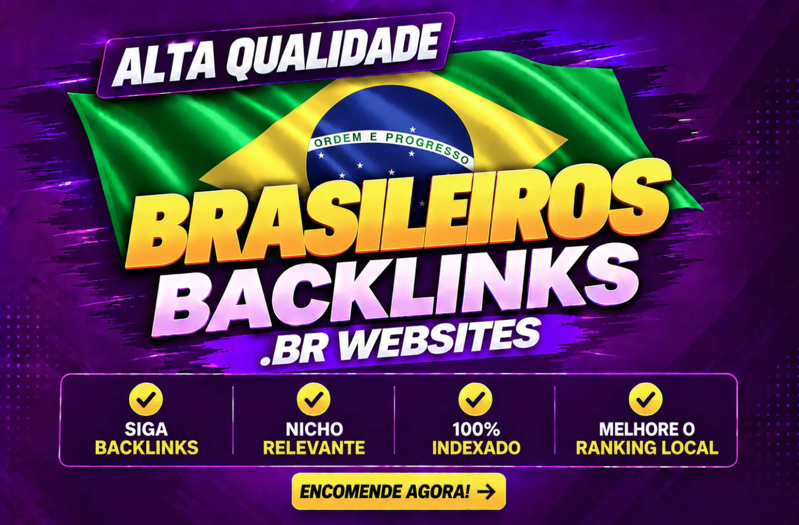 Brasileiros backlinks de .BR websites: siga backlinks, nicho relevante, 100 por cento indexado, melhore o ranking local