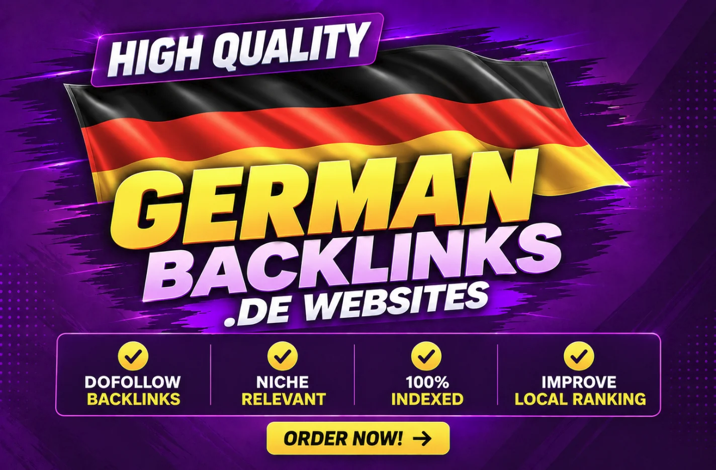 German Backlinks service thumbnail: dofollow backlinks from .DE websites