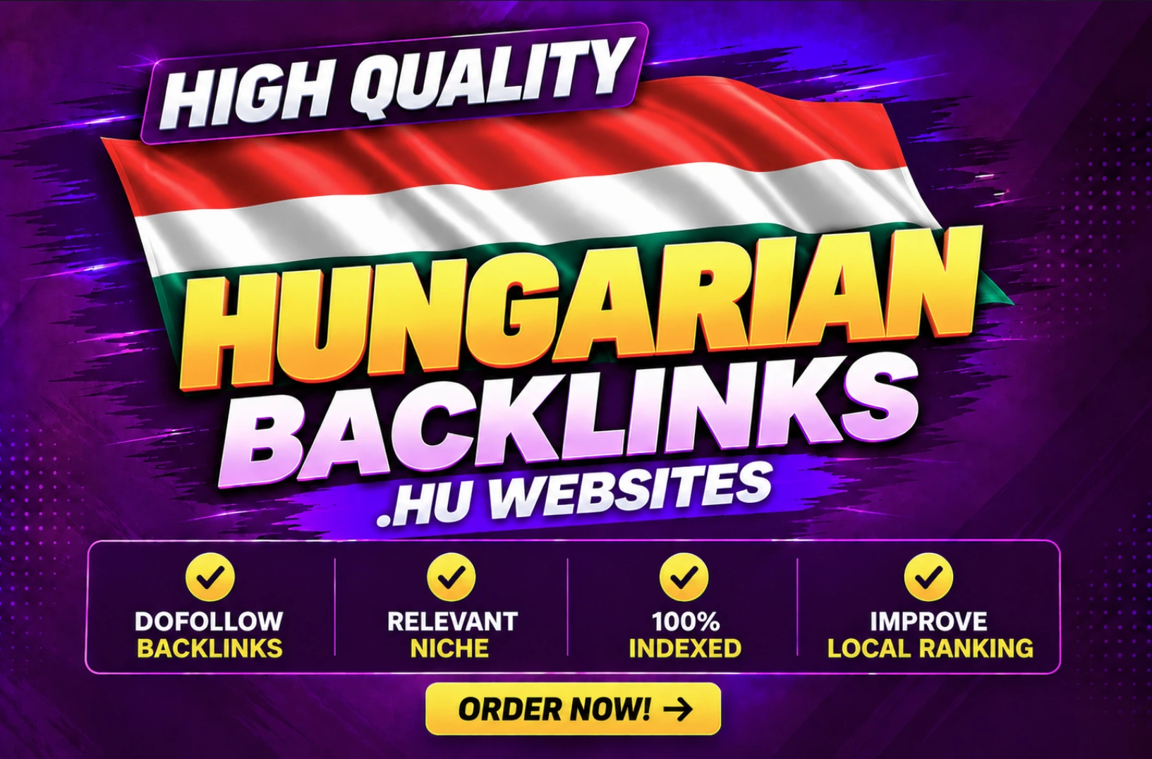 Hungarian backlinks from .HU websites: dofollow backlinks, niche relevant, 100 percent indexed, improve local ranking