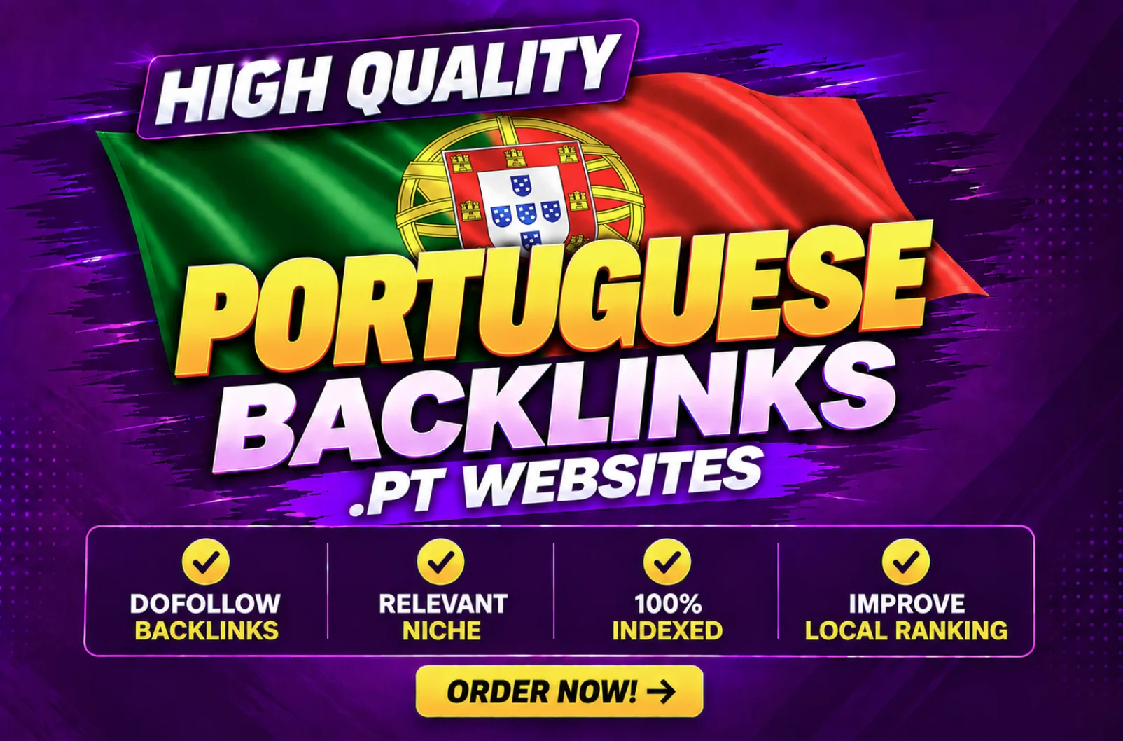 Portuguese Backlinks service thumbnail: dofollow backlinks from .PT websites
