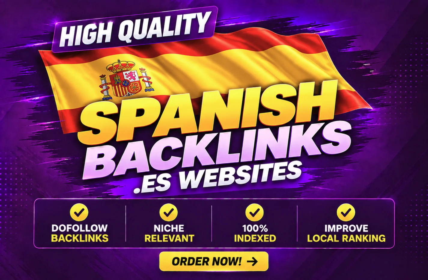 Spanish Backlinks service thumbnail: dofollow backlinks from .ES websites