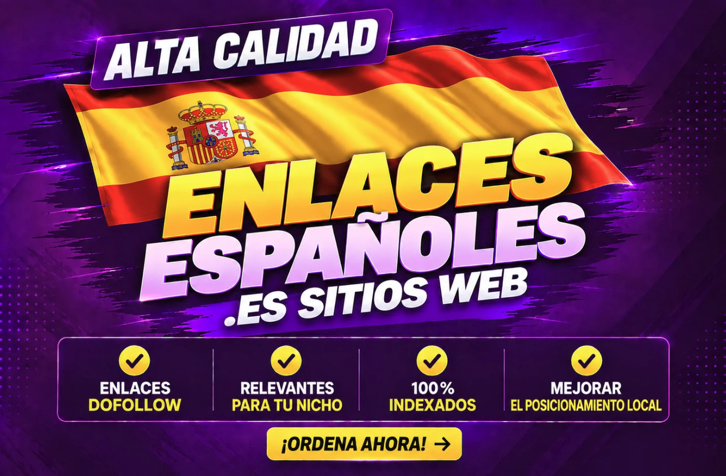 Enlaces españoles en sitios web .ES: enlaces dofollow, relevantes para tu nicho, 100 por ciento indexados, mejorar el posicionamiento local