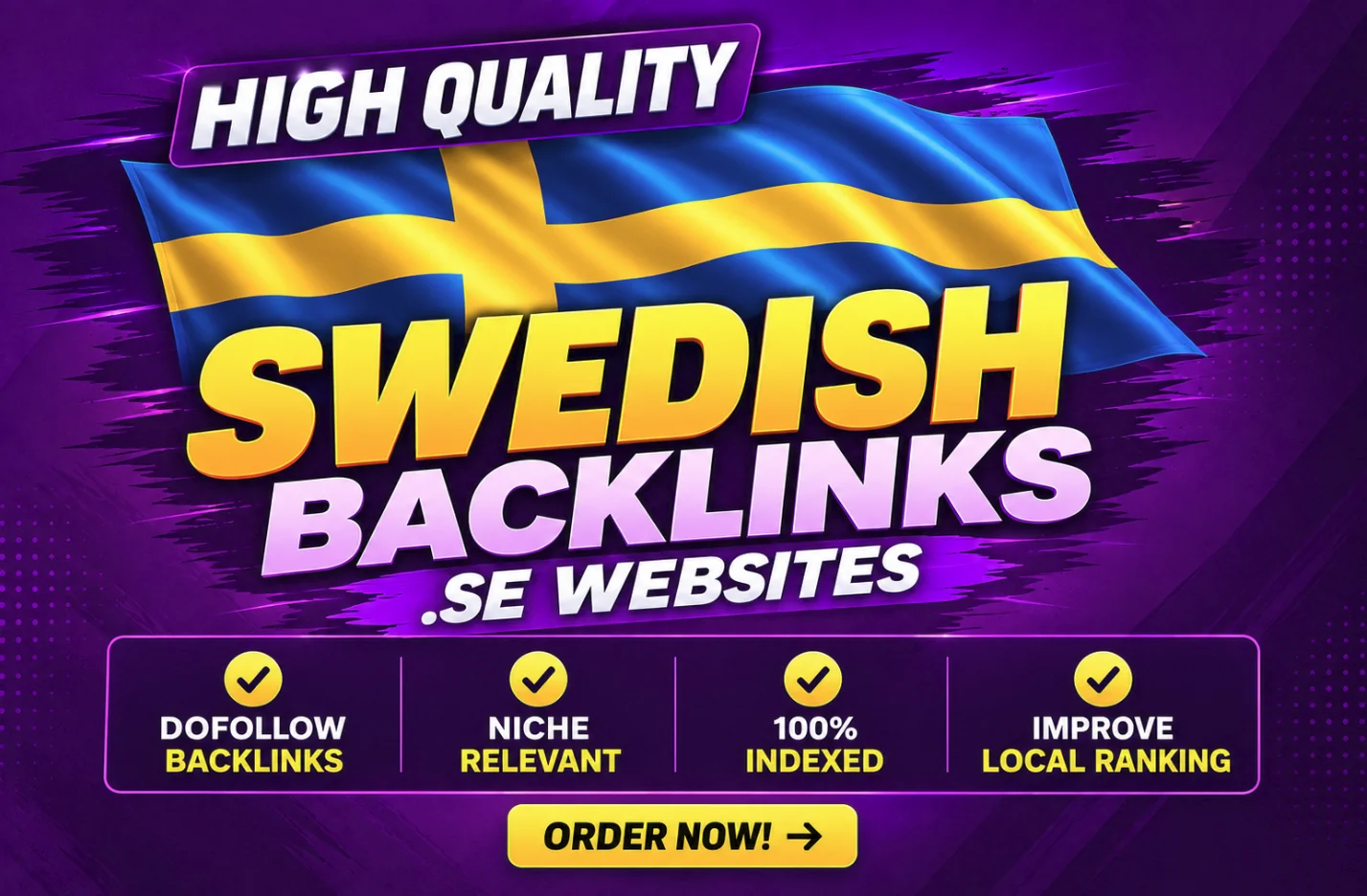 Swedish Backlinks service thumbnail: dofollow backlinks from .SE websites