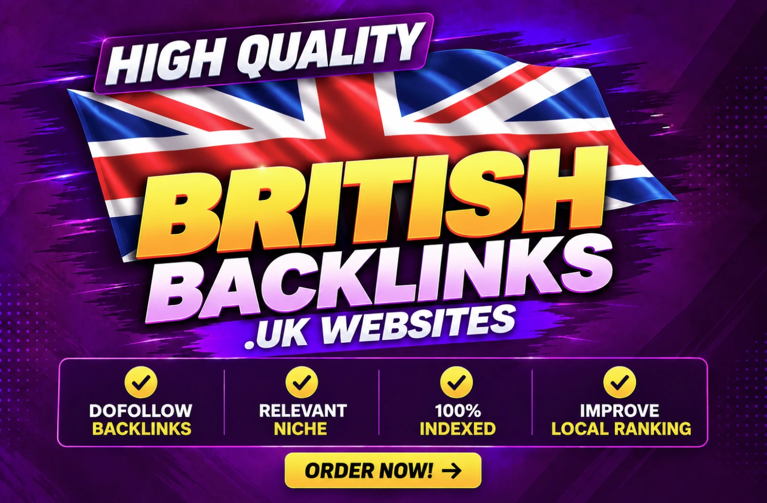 United Kingdom Backlinks service thumbnail: dofollow backlinks from .UK websites